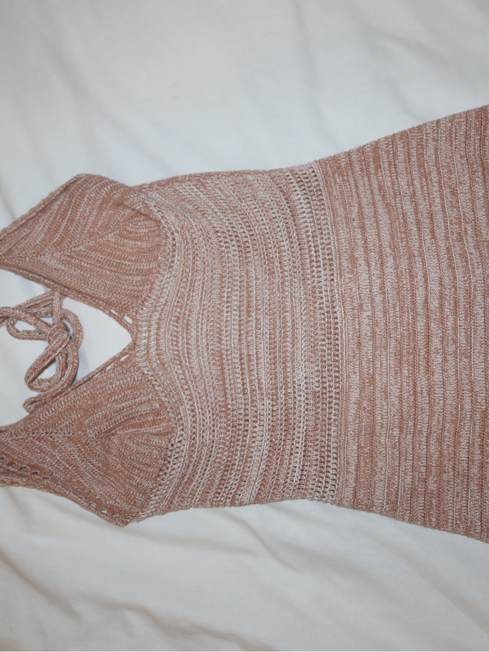 Knit Halter Tank Sweater - Blush